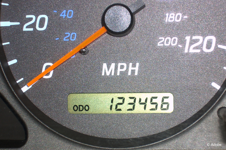 The odometer reads